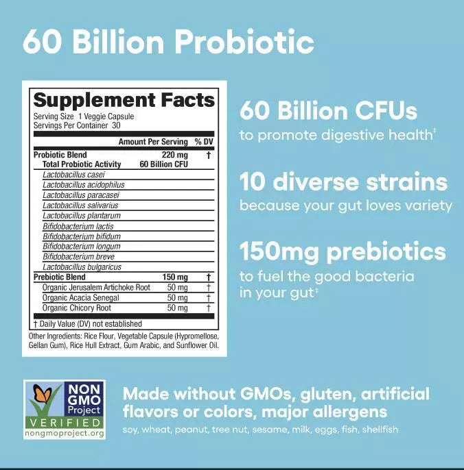 NUVEXA™️- DIGESTIVE ENZYMES 60CT + 60B PROBIOTIC 30CT